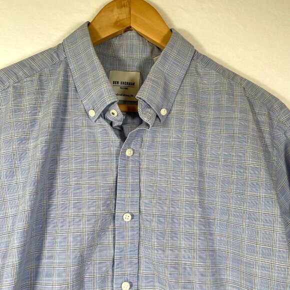 Ben Sherman Men's Tailored Skinny Fit Button Down Shirt Size XL - Picture 2 of 10